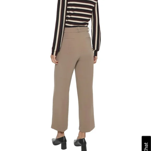 NWT Iris & Ink Kolka cropped belted wide-leg pants sz 4 - Picture 3 of 8